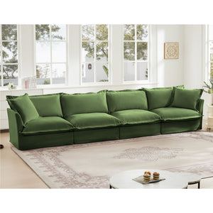 Slipcovered Long Sofa - 4 Seater