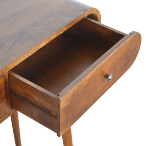 Solid Wood Curved Edge Console Table
