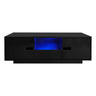 Modern High Glossy Rectangle Coffee Table with 16 Color LED Lights