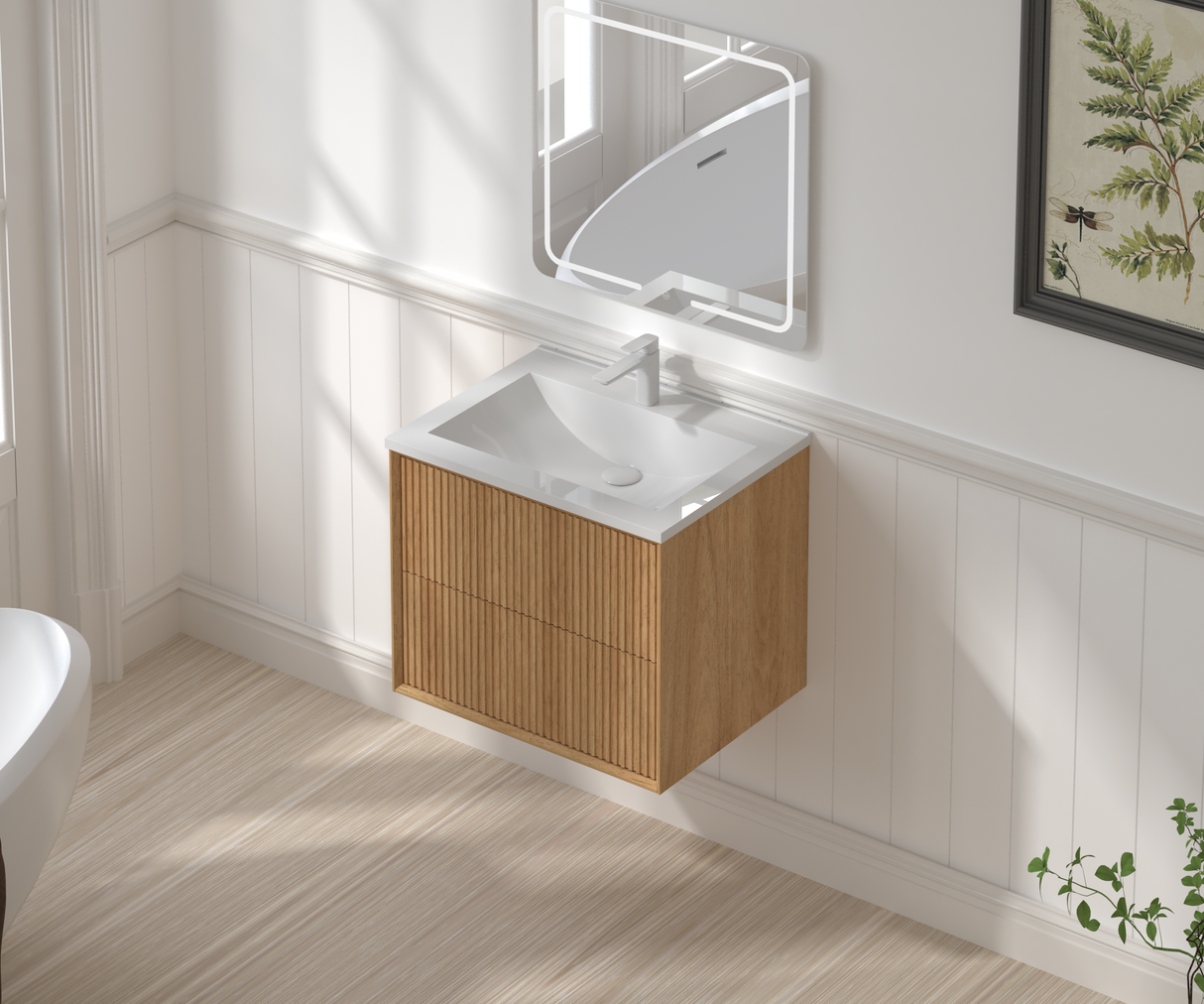 24" Floating Bathroom Vanity Set