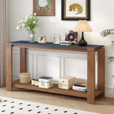Minimalist Console Table with Bottom Shelf