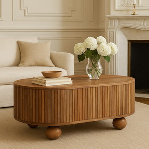 Solid Wood Soba Ball Lid-Up Coffee Table