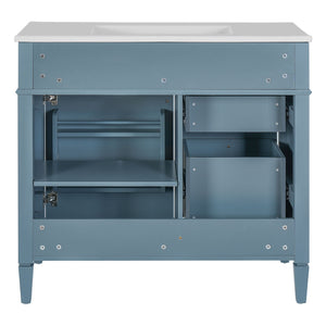 Bathroom Vanity With Top Sink, 2 Drawers And Tip Out Drawer