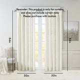 Twist tab lined window curtain panel white 50x84"