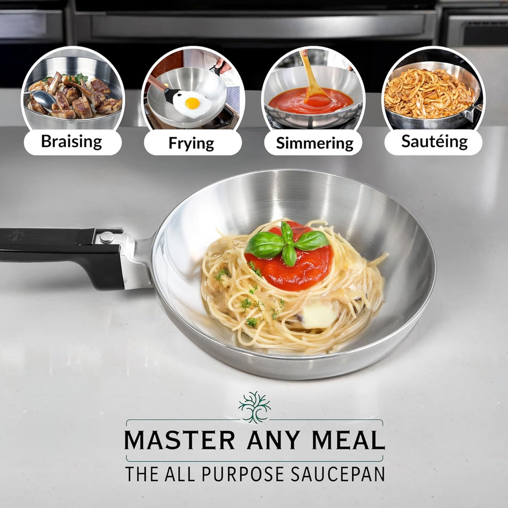 13-Inch Chef Skillet Lightweight Cast Aluminum Frying Pan