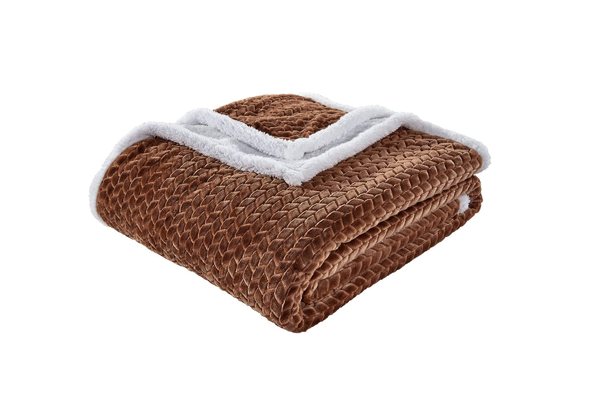 Decor&More Home Essentials Braided Sherpa Blanket