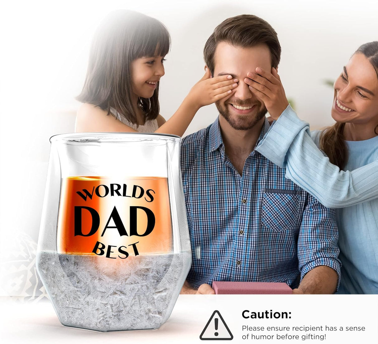 Freezer Whiskey Glass Gift for Dad - Insulated 7oz Frozen Chiller Cup (7oz) Enjoy Ice Cold Scotch and Bourbon - Drinking Gift (Gift Boxed)