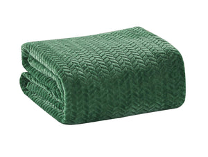 Decor&More HomeEssentials Extra Heavy and Plush Chevron Braided Microplush Jacquard Blanket