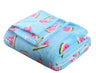 Decor&More Tropical Summer Novelty Velvet Fleece Throw Blanket (50" x 60")