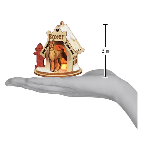 Boxer Ornament 2.75 X 2.75 X 3 Light-Up Cottage