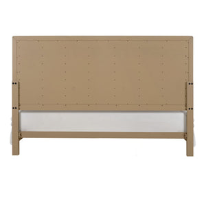 Panel Bed Frame With Unique Headboard And Included Slats