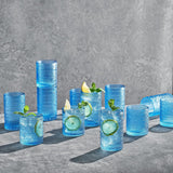 Textured Hobnail Lowball & Highball Glassware, Set of 12