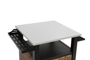 Single Door Outdoor Bar Cart with Stainless Steel Tabletop
