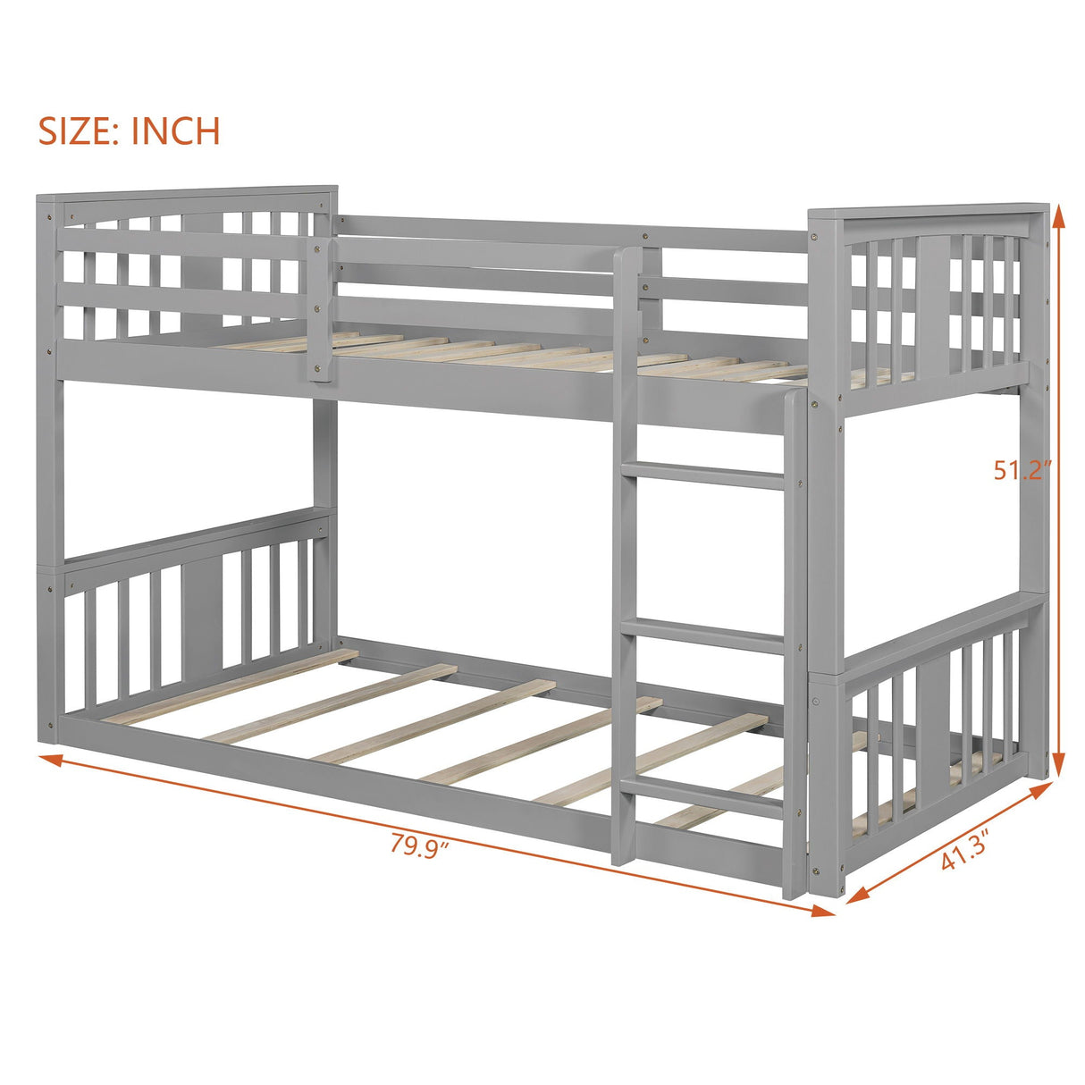 Solid Construction Bunk Bed & Ladder