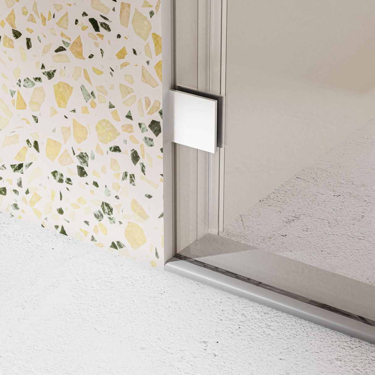 Frameless, Single Sliding Soft Close Shower Doors, 5/16" Sgcc Tempered Glass