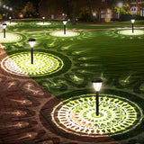 10-Pack Solar Pathway Lights – Bright White LED, Auto On/Off, Mandala Pattern Moktan Sabai