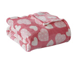 Decor&More Amor Eterno Be Mine Love Collection Valentine's Day Heart Ultra Plush Throw Blanket (50" x 60") -