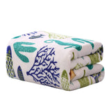 Decor&More Corales de Marina Blue Coral Seahorse Oceanic Microplush Throw Blanket Ocean Blanket for Boys and Girls and Kids of Any Age (50" x 60")