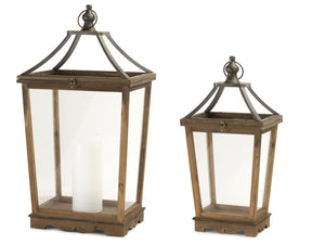 Natural-Wooden-Lantern-with-Open-Top-(Set-of-2)-Outdoor-Lighting