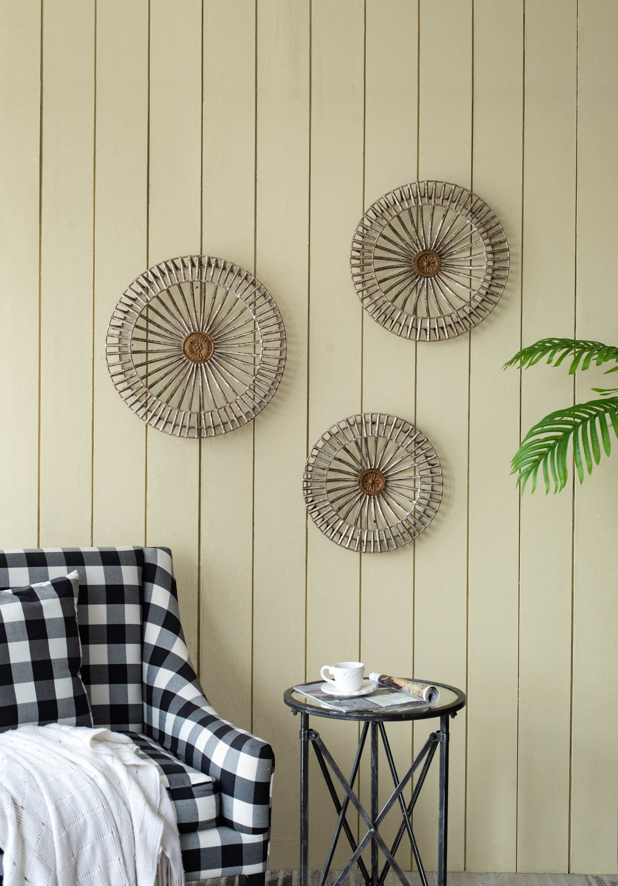 Set of 3 Jennings Metal Discs Wall Decor