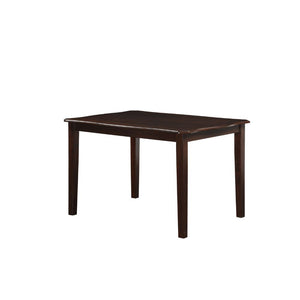 Ingeborg - 5 Piece Dining Set - Black Synthetic Leather & Espresso