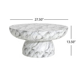 MGO Faux Marble Coffee Table for Both Indoor and Outdoor Use