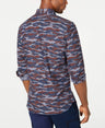 American Rag Mens Cotton Camouflage Button-Down Shirt Navy L
