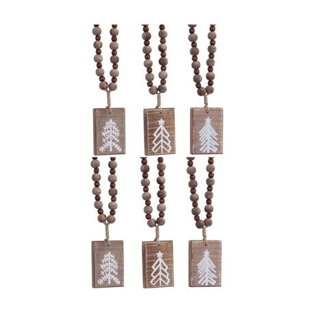 Rustic-Wood-Tree-Tag-Ornament-with-Beaded-Hanger-(Set-of-6)-Christmas-Ornaments