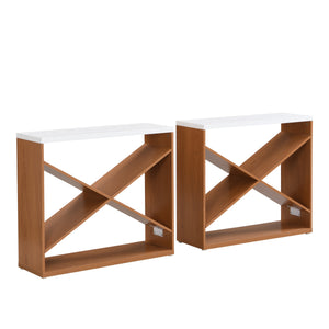 70.87 Inch Farmhouse Console Table in White