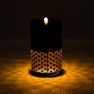 20.87"H Brown Metal Cutout Fountain with LED Lights