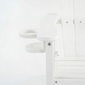 HDPE Bar Height Adirondack Patio Chair with Cup Holder and Armrests