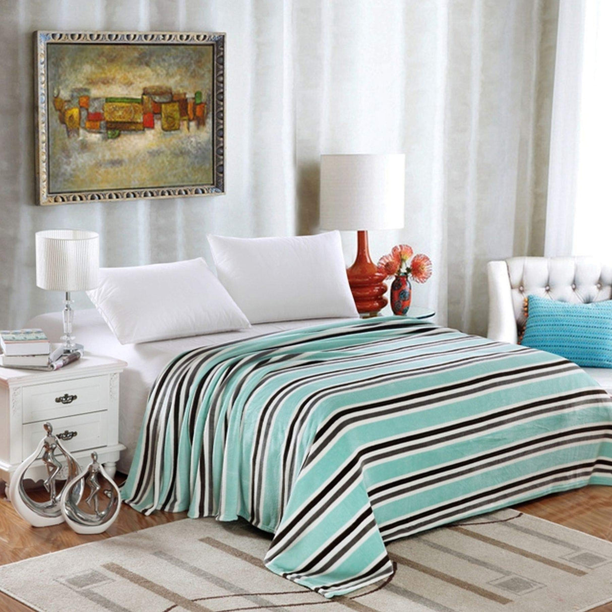 Home Essentials Lauren Geometric Microplush Blanket