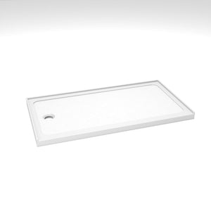 Shower Base Drain With Single Threshold Design