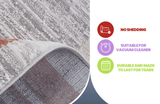 NAAR MARFI Collection Bordered Non-Shedding and Stain Resistant Area Rug