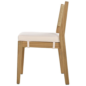 U_Style Multi-Person Outdoor Acacia Wood Dining Table and Chair Set