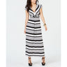 Thalia Sodi Women's Printed Maxi Dress Black/White Size Extra Large