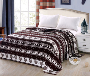 FAITH, HOPE, LOVE HOME DÉCOR Amore Love Filled Heart Throws Queen Size Microplush Blanket – Velvet Touch 102" x 86", Soft Cozy Decorative Bed Blanket