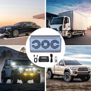 Solar Car Window Fan Dual Duct Air Vent 5W Panel