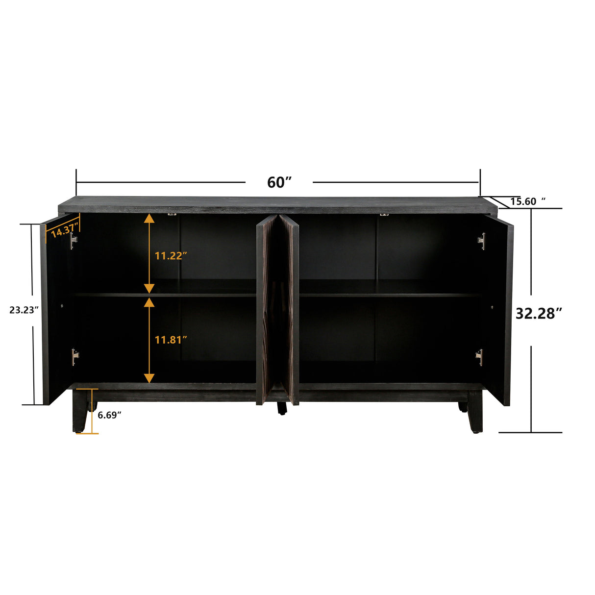 Mid Century Sideboard Buffet Cabinet