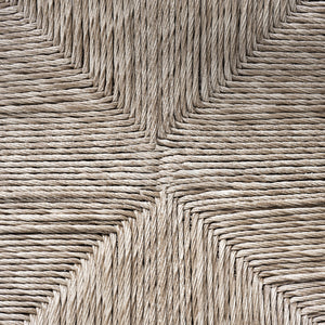 Durable Outdoor Dining Chair with Acacia Wood Frame, Handwoven Wicker Seat, Brown Finish, Patio Garden Furniture, (Compatible with Matching Table) Set of 2