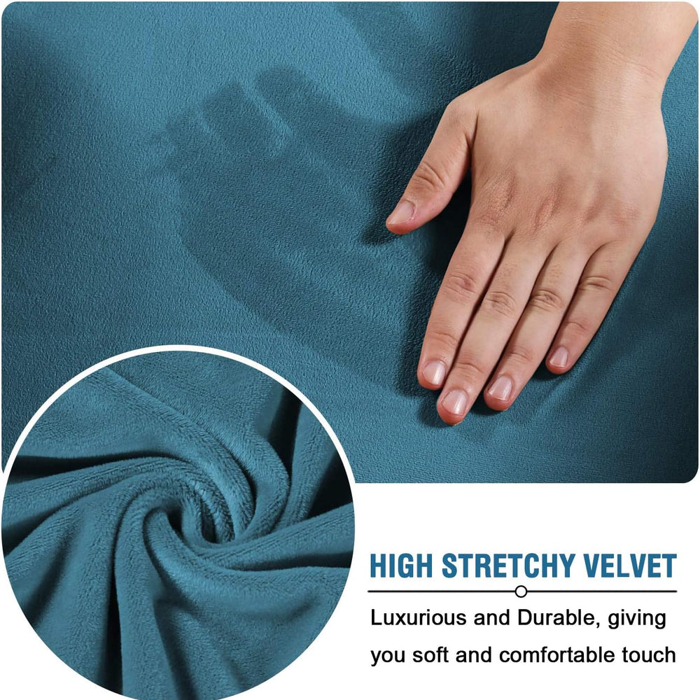 Floral Pattern Velvet Stretch Slipcover