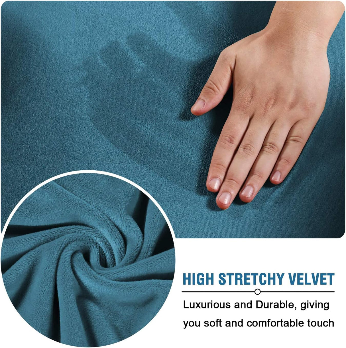 Floral Pattern Velvet Stretch Slipcover