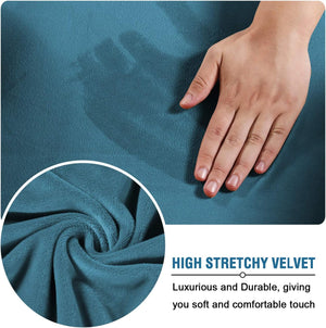 Floral Pattern Velvet Stretch Slipcover