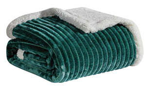 Decor&More Home Essentials Corduroy Sherpa Blanket (Multiple Size Options)