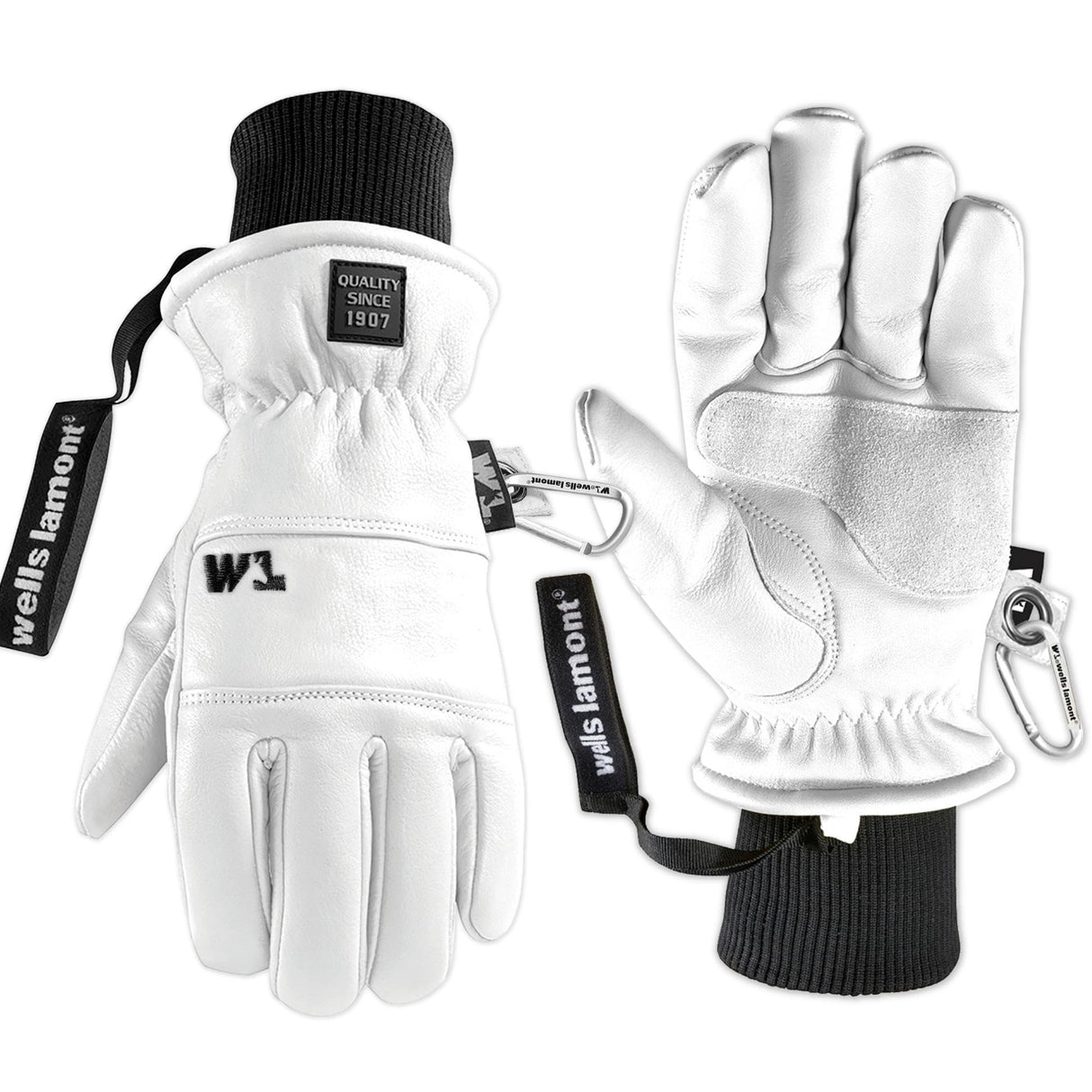 Wells Lamont HydraHyde Winter Gloves for Women & Men, Insulated for Cold Weather, Snow & Ski Gloves (White, Medium)