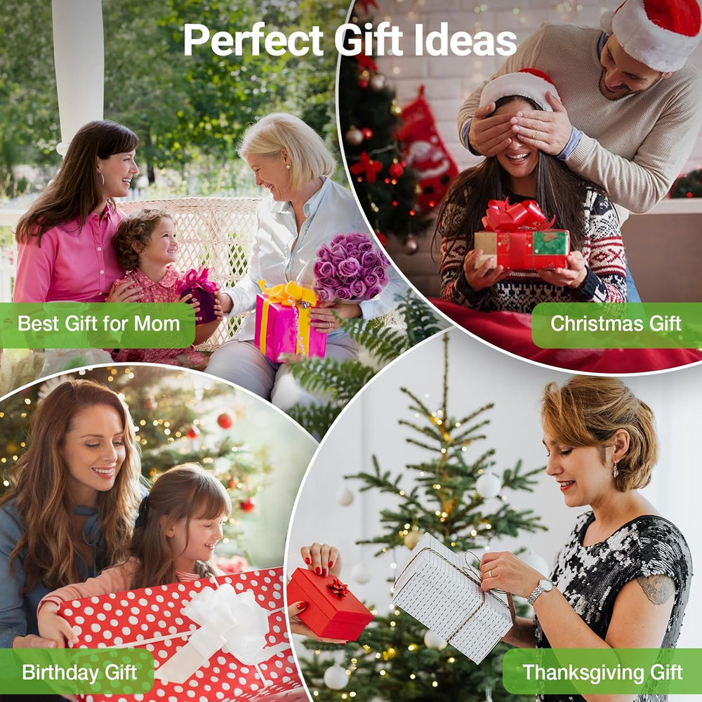 4-Pack Solar Powered Garden Flowers with Lights - Waterproof, Easy Install, No Wiring Needed