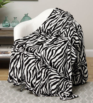 Faith, Hope, Love Home Decor Ultra Lush King Size Zebra Microplush Blanket