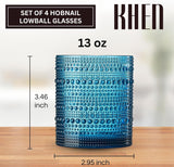 Acrylic Hobnail Lowball Glasses – Set of 6 Colorful & Black Tumblers, 10 oz