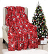 Noblehouse velvet touch holiday throw fleece blanket (50" x 60")