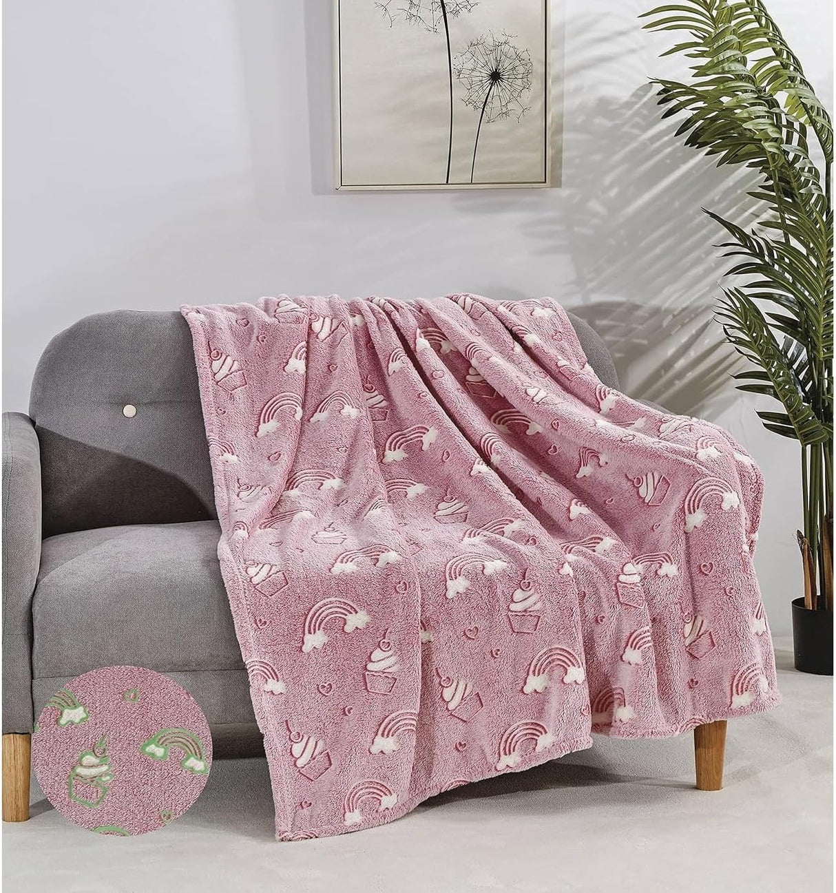 Glow-in-the-Dark 50" x 60" Throw Blankets